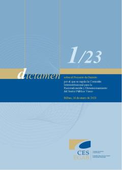 Dictamen 1/23 de 16 de enero, sobre el Proyecto de Decreto por el que  se regula la Comisión Interinstitucional  para la Racionalización y  Dimensionamiento del Sector Público  Vasco